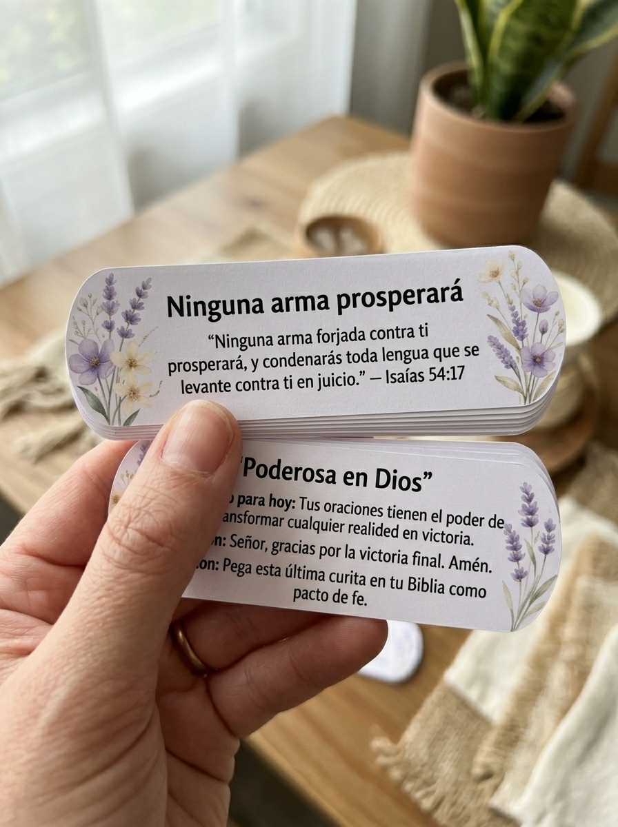 Curitas de Fe impresas en mano