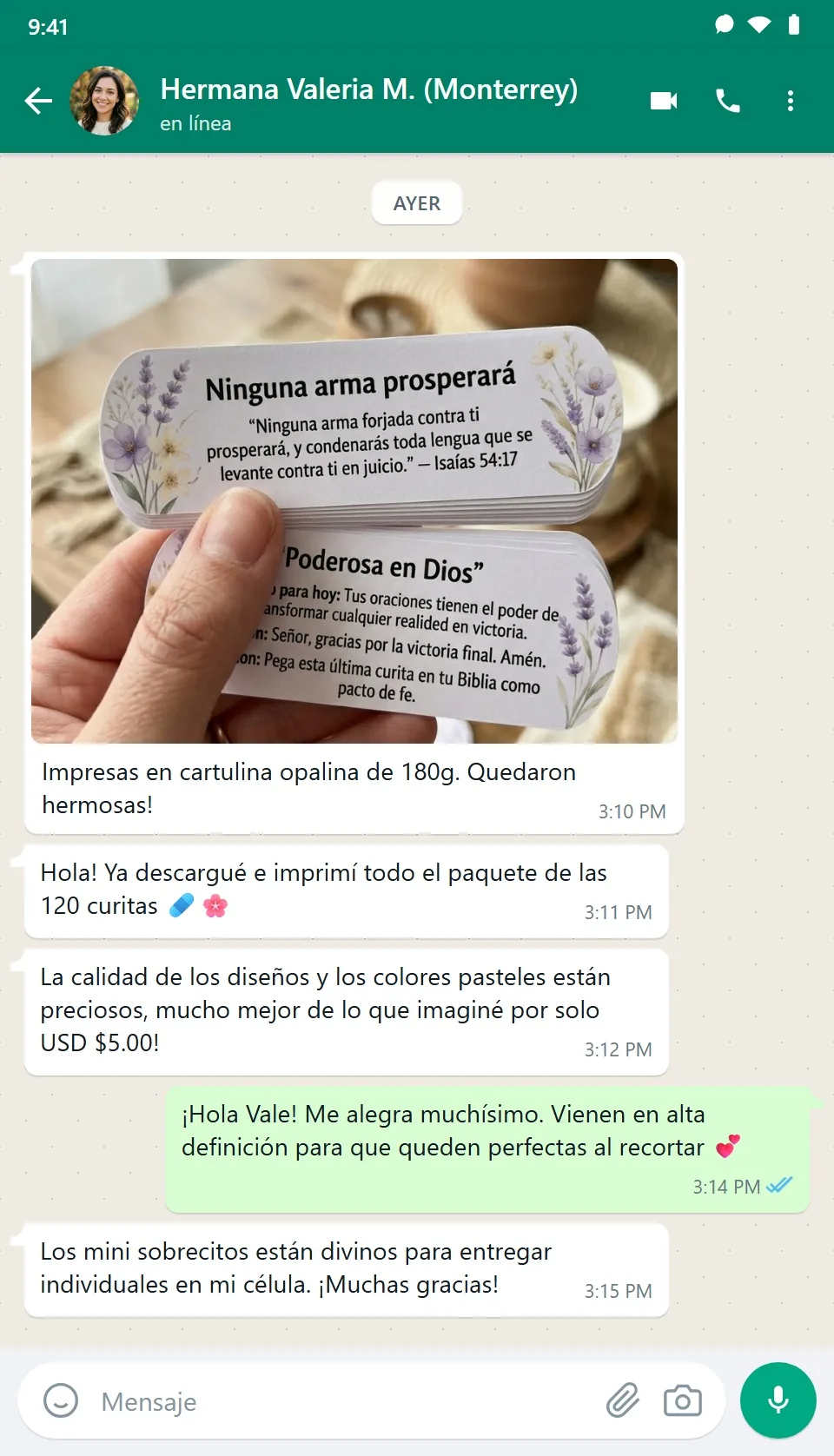 Testimonio WhatsApp Claudia Morales
