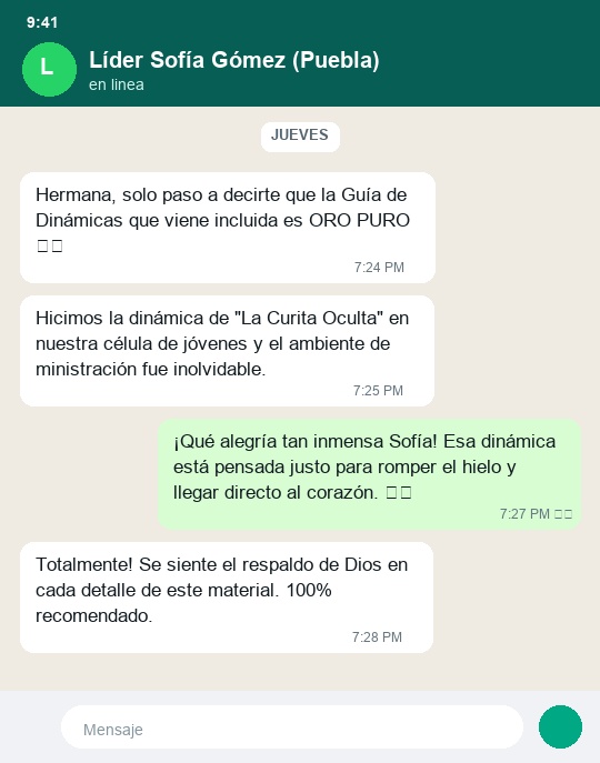Testimonio WhatsApp Sofia