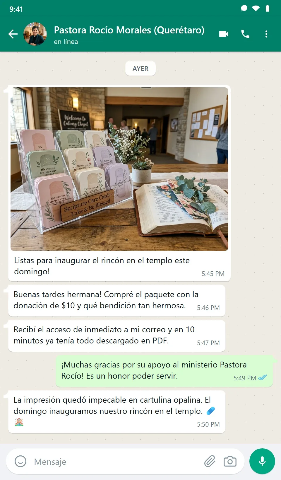 Testimonio WhatsApp Valeria Castillo